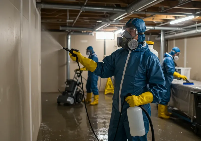 Basement Sanitization and Antimicrobial Treatment process in Paradise, CA